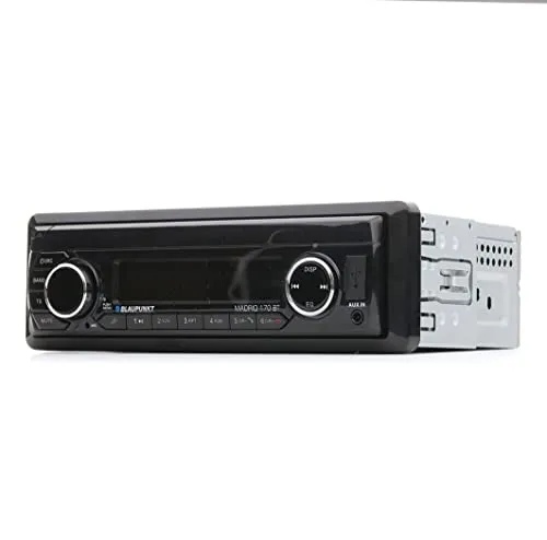 Blaupunkt Madrid 170 BT Autoradio - 1-DIN Car Radio mit FM/RDS, AM und MP3/WMA Wiedergabe – ideal für ein verbessertes Klangerlebnis unterwegs.