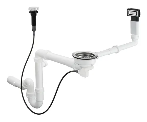 Hansgrohe Automatische Ab- und Überlaufgarnitur für Einzelbecken Granit - Chrom - Praktische Ab- und Überlaufgarnitur für Küchenspülen, sorgt für eine einfache Handhabung und elegantes Design in Chrom.