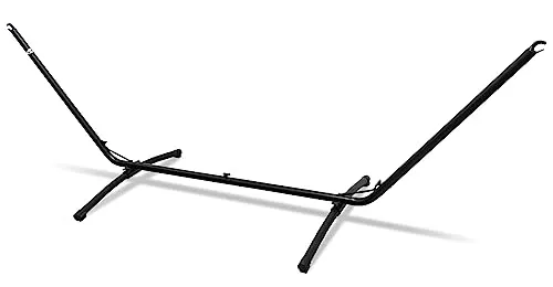 AMANKA 310x100 Hängemattengestell Outdoor - Wetterfester Metall Ständer für Hängematten bis 120kg - Hängemattengestelle für drinnen und draußen, robust und stabil. Ideal für Stabhängematten bis 120 cm Breite, einfach aufzubauen ohne Bohren und mobil dank leichtem Design.