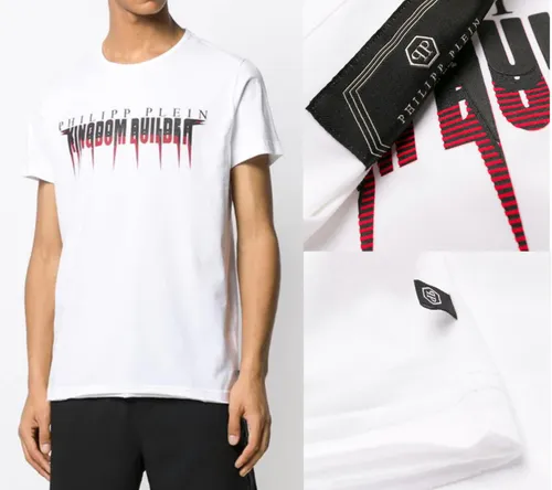 PHILIPP PLEIN T-Shirt Platinum Cut Kingdom Builder - Stylisches T-Shirt mit geripptem Rundhalsausschnitt und doppelten Nähten. Ein Must-Have für modebewusste Männer, das Komfort und Ausdrucksstärke vereint. Perfekt für vielseitige Looks von casual bis chic.