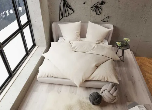 BETTWAESCHE-MIT-STIL Bettwäsche TENCEL™ Lyocell Bettwäsche uni einfarbig, Lyocell, 3 teilig