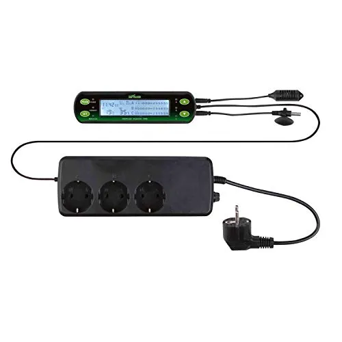 Trixie 76125 Thermostat Hygrostat - Digitaler 3-Schaltkreis Thermostat, optimale Steuerung von Temperatur und Luftfeuchtigkeit für perfekte Raumklima-Regulierung