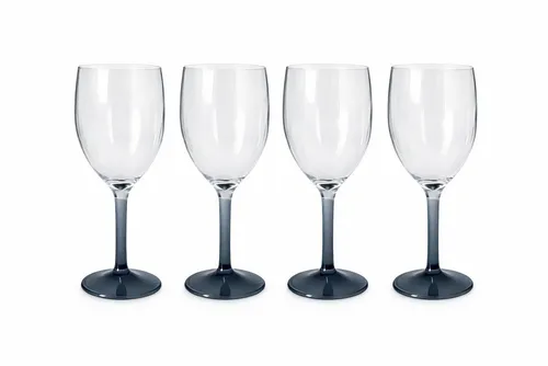 Mach1 Gläser-Set Trinkgläser 4er Set robuste Trinkgläser 290ml für Garten, Camping