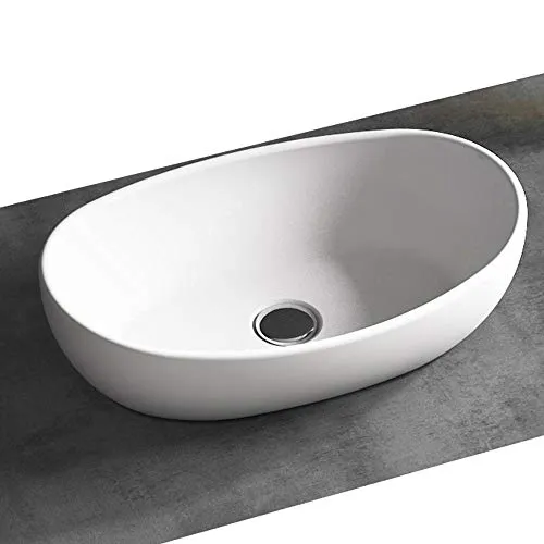Bernstein Aufsatzwaschbecken TWA85 50cm Oval Weiß Matt von BERNSTEIN