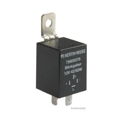 Blinkgeber HERTH+BUSS ELPARTS 75605078 für BMW, FORD, IVECO, LADA - Relais mit elektronischer Schaltleistung, ideal für präzise Blinksignale und einfache Montage dank Haltelasche. Passend für zahlreiche Fahrzeugmodelle.