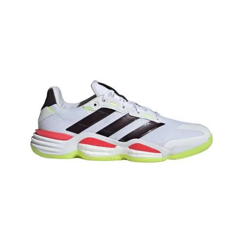 adidas Hallen-Indoorschuhe Stabil 16 2025 Herren, Größe 43 1/3 (9,5) - Badmintonschuhe für Hallenböden, mit adidas BOOST Zwischensohle für maximale Energierückgabe und atmungsaktivem Mesh-Obermaterial für hohen Tragekomfort.