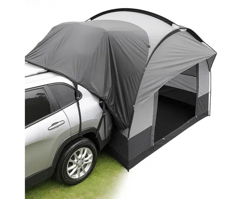 Vanit Bikerzelt Heckzelt Auto - Freistehendes Campingzelt für 1-2 Personen - Zelt für Autoheck, ideal für Campingplätze und Garten. Freistehend, wasserabweisend und UV-beständig. Perfekt für komfortables Car Camping.