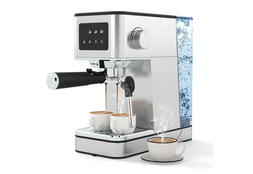 COSTWAY Espressomaschine, 20 Bar, mit Milchaufschäumer & 1,7L Tank, Touch
