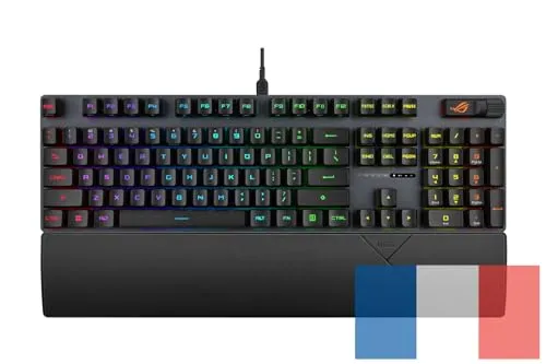 ASUS ROG Strix Scope II RX – Mechanische Gaming-Tastatur mit ROG RX Switches - Gaming-Tastatur mit wasserdichter IP57-Zertifizierung und ergonomischer Handballenauflage für komfortables Spielen und langlebige Leistung.
