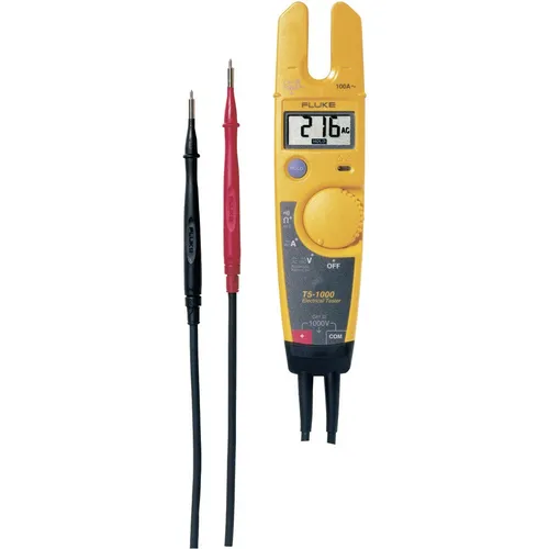 Fluke T5-1000 - Zweipoliger Spannungsprüfer CAT III 1000 V mit OpenJaw Funktion, kompakt und ideal für schnelle Strommessungen ohne Unterbrechung des Stromkreises