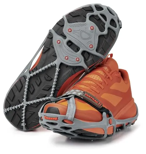 Yaktrax Pro Run – Steigeisen für Laufschuhe mit 3mm Hartmetallspikes, Grau, L