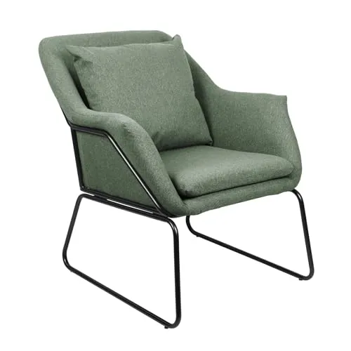 SVITA Cocktailsessel JOSIE - Bequemer Loungesessel in Grün - Cocktailsessel mit gepolsterten Sitz- und Rückenkissen, ideal für gemütliche Abende. Pflegeleicht und bis 150 kg belastbar – perfekt für jedes Zuhause!