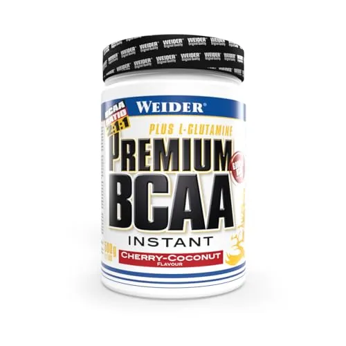 Weider Premium BCAA Instant Aminosäuren Pulver Kirsch-Kokos - Verzweigtkettige Aminosäuren (BCAA) in Premiumqualität mit 6 g BCAA pro Portion, ideal für Pre-, Intra- und Post-Workout zur Unterstützung der Muskelregeneration.