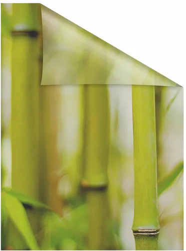 LICHTBLICK ORIGINAL Fensterfolie Bambus - Blickdicht und Selbstklebend - Moderne Fensterfolie für stilvollen Sichtschutz und ein angenehmes Lichtspiel. Einfach zu montieren, individuell zuschneidbar und vielseitig einsetzbar für Fenster, Duschkabinen und mehr.