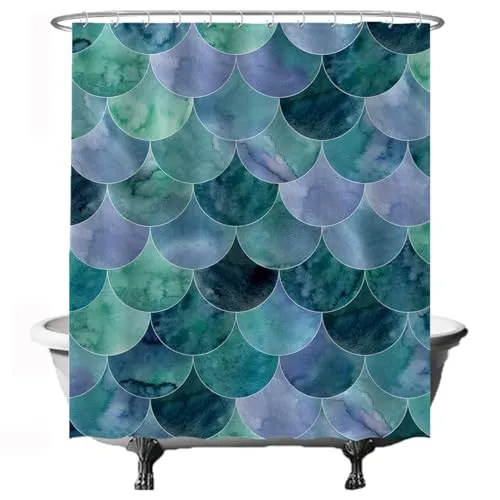 Ulticool Duschvorhang – Waage Meerjungfrau Wellen