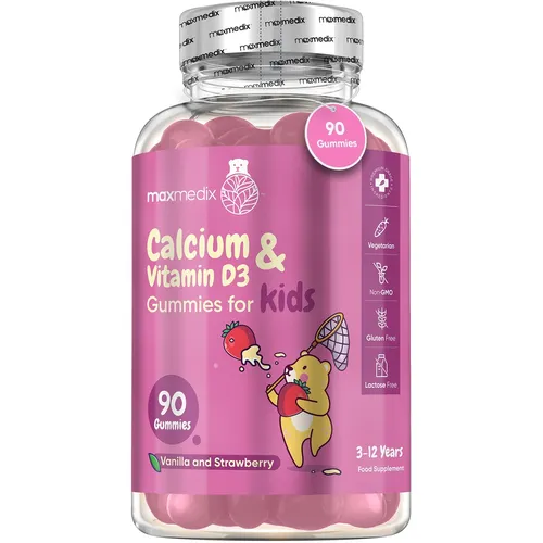 Kalzium & Vitamin D3 Gummibärchen - für Kinder ab 3 Jahren - 90Stk - Knochen