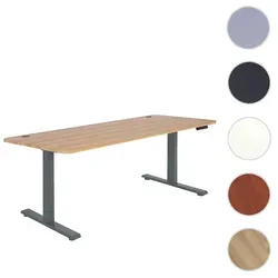 Schreibtisch HWC-D40, elektrisch höhenverstellbar 160x80cm, Eiche-Dekor - Kinderschreibtisch mit stufenloser Höhenverstellbarkeit und Memory-Funktion für 4 individuelle Positionen, ideal für flexibles Arbeiten und mehr Beinfreiheit.