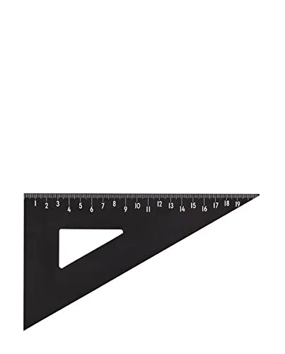 Design Letters Alu Dreieckslineal (Schwarz) 21 cm. in schwarz von DESIGN LETTERS