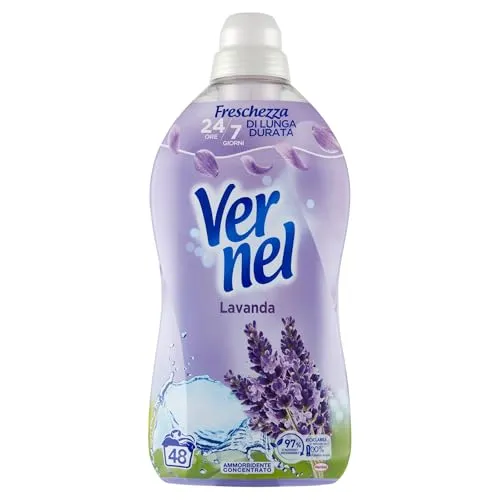 Vernel Lavendel Weichspülerkonzentrat für Waschmaschine, duftend, intensive Frische und Weichheit, 1,2 Liter