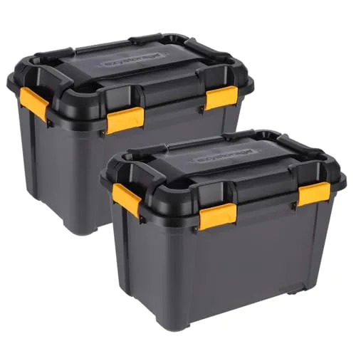 Kreher® Bunker Tough Aufbewahrungsbox 55L - Wasserdicht & Staubdicht - Robuste Aufbewahrungsbox mit IP67-Zertifizierung, ideal für Werkzeug, Camping und Haushalt. Sicherer Verschluss und stapelbar für maximale Ordnung.