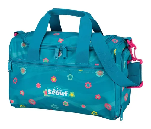 Scout Sporttasche Little Flowers - Bunte Sporttasche für Kinder - Sporttasche mit fröhlichem Blumenmuster, ideal für den Sport oder Freizeitaktivitäten von Kindern.