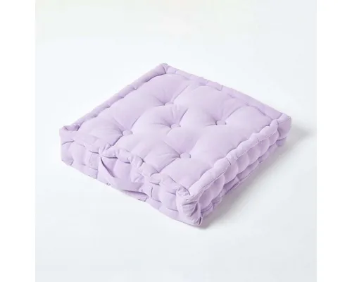 Homescapes Bodenkissen Sitzkissen Calico Mauve 40 x 40 cm