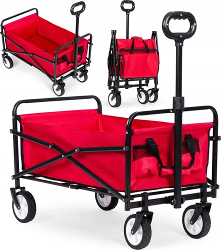 Grosser Klappbarer Transport Gartenwagen 90X48Cm Rot
