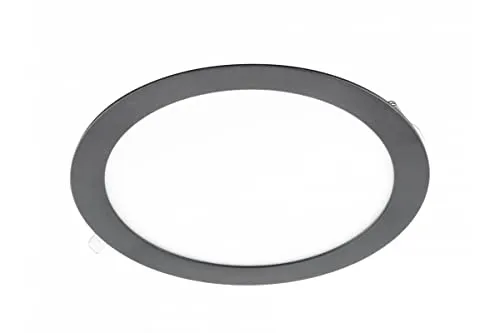 ENERGMiX 18 Watt Runde LED Einbauleuchte slim Panele in schwarz|Ø 225mm|1520 Lumen|Warmweiß (3000 K)