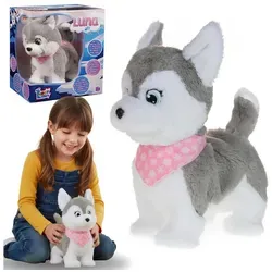 Sarcia.eu Kuscheltier Puppy Luv Interaktiver Husky Plüschhund für Kinder Luna 4 Klänge 2+