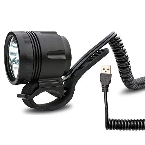 ZNEX USB Helmlampe Stirnlampe Sport und Freizeitlampe mit 950 Lumen | 4 Leuchtmodi | kann mit allen 5V Powerbanks mit einem Output von 2A betrieben werden