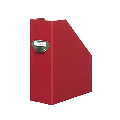 Rössler Papier 1318452361 - S.O.H.O. Stehsammler für DIN A4, mit Griff und beschriftbarem Einsteckschild, 11,5 x 26 x 31,5 cm, Rot, 1 Stück