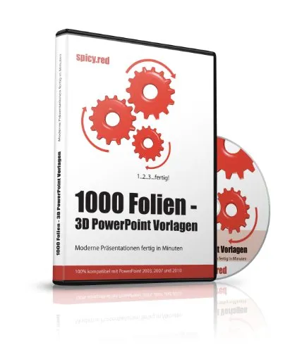 Folien - 3D PowerPoint Vorlagen - Farbe: spicy.red (2017): Moderne Präsentationen für Business, Kommunikation, Marketing, Vertrieb, Verkauf, ... - für Microsoft PowerPoint und Apple Keynote 1000