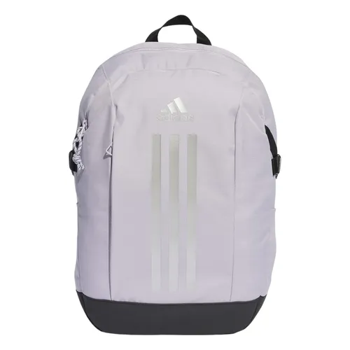 adidas Alltags-Rucksack Power - Violett/Schwarz/Silber, 26,4 Liter - Taschen für Training und Alltag, mit gepolstertem Laptopfach und strapazierfähigem Boden. Ideal für Bücher und Ausrüstung, bietet zahlreiche Taschen für Kleinigkeiten.