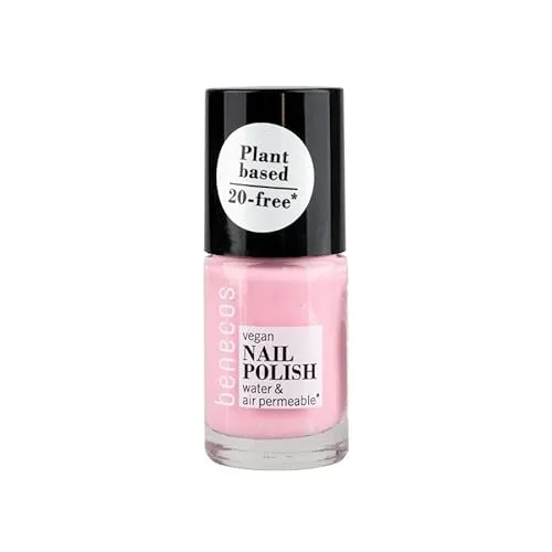 Benecos 20-Free Vegan Nail Polish cotton candy - pflanzenbasierter Nagellack - schnelltrocknend & langanhaltend - wasserdurchlässig - angereichert mit Biotin - 5ml