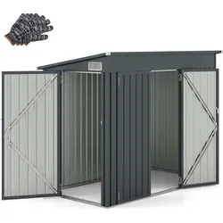 Geräteschuppen Metall mit 2 Türen und Pultdach