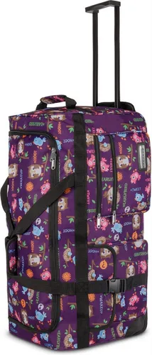 normani Reisetasche Reisetasche mit 3 Rollen 80 Liter, Trolley mit leichtläufigen Rollen