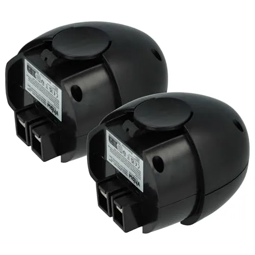 vhbw 2X Akku kompatibel mit Metabo 600059510, Powergrip 2, 6.27000.00, 6.02410.50 Werkzeug (1500 mAh, NiMH, 4,8 V)
