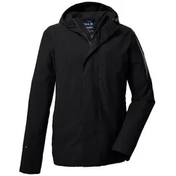 G.I.G.A. DX Herren Casual Funktionsjacke - Funktionsjacke in Schwarz, 100% wasserdicht und atmungsaktiv mit verstellbarer Kapuze, ideal für Outdoor-Aktivitäten.