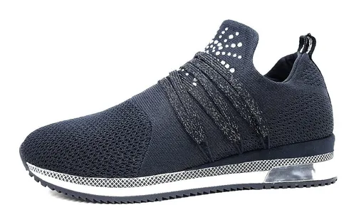 Marco Tozzi Damen Sneaker Sportive Schnürschuhe Blau - Modische Sneaker in Navy, aus atmungsaktivem Mesh, ideal für Freizeitaktivitäten. Bequeme Passform mit flachem Absatz für optimalen Tragekomfort.