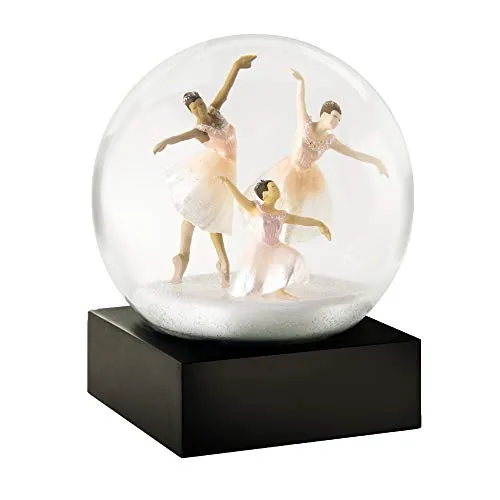 CoolSnowGlobes DREI Tänzer Schneekugel - Schneekugel mit handgefertigten Ballerinas, die in einem funkelnden Glitzerregen tanzen. Perfekte Wohnkultur für zeitlose Schönheit, verpackt in einer eleganten Geschenkbox.
