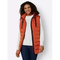 Witt Jerseyweste Steppweste orange|rot 36