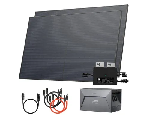 Solarway® 1000W Balkonkraftwerk mit Speicher - Solaranlage mit 800W Wechselrichter und 1,6 kWh Speicher, ideal für nachhaltige Energiegewinnung und hohe Effizienz durch bifaziale Solarmodule.