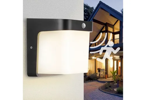 Maxkomfort Wandleuchte 1703A mit Bewegungsmelder in schwarz von Maxkomfort