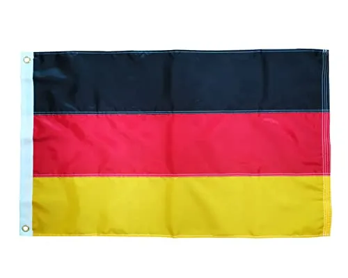 Bundes und Deutschland Fahne Deutsche Flagge mit Messing-Ösen 90 * 150cm 210D Nylon-Material mit Genähten Streifen Premium Wetterfeste Flaggen für Draußen und Drinnen