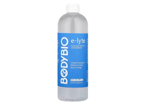 BodyBio, E-Lyte, flüssiges Elektrolyte ohne Zucker 473 ml - DE Versand via DHL
