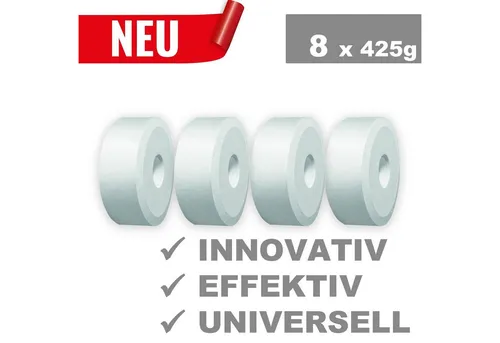 BlueCraft Luftentfeuchter-Nachfüllpack Nachfüller Schlafzimmer Wohnung gegen Schimmel, Entfeuchter Granulat Tabs mit Loch 8x 425g für Raumentfeuchter