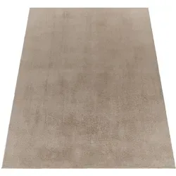 Paco Home Kurzflorteppich, Taupe, Textil, Quadratisch, 200x200 cm, strapazierfähig, für Fußbodenheizung geeignet, Teppiche & Böden, Teppiche
