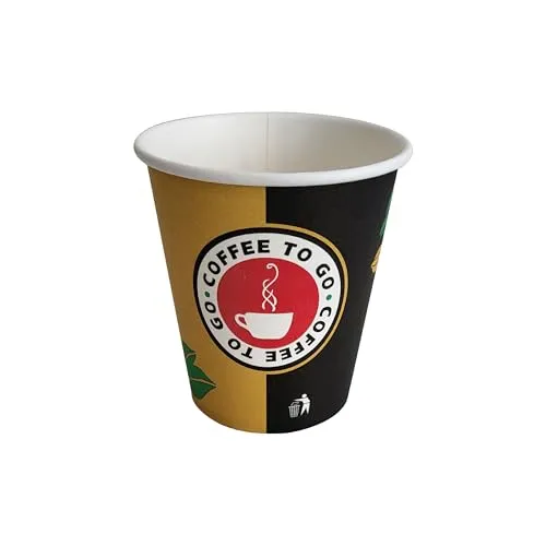 daybays Pappbecher 7oz 175 ml Ø6cm 100 Stk. Einweg Kaffeebecher Coffee to Go Becher Pappe Papierbecher für Kaffee/Tee/Kalt-und Heißgetränke Kaffebecher Paper Cups (100, 7 oz)