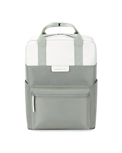 KAPTEN & SON - BERGEN - muted sage Rucksack - Stylischer Rucksack aus recyceltem PET mit 15 Zoll Laptopfach, wasserabweisend und ideal für Schule, Uni oder Freizeit.