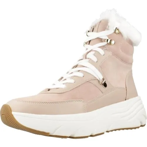 Geox D DIAMANTA D Sneaker, Nude, 39 EU - Damen-Sneaker mit flachem Absatz, atmungsaktivem Obermaterial aus Synthetik und rutschfester Gummisohle für optimalen Komfort im Alltag.